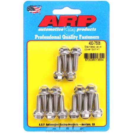 Arp Cast Aluminum- Stainless Steel- Hex Valve Cover Bolt Kit A14-4007508